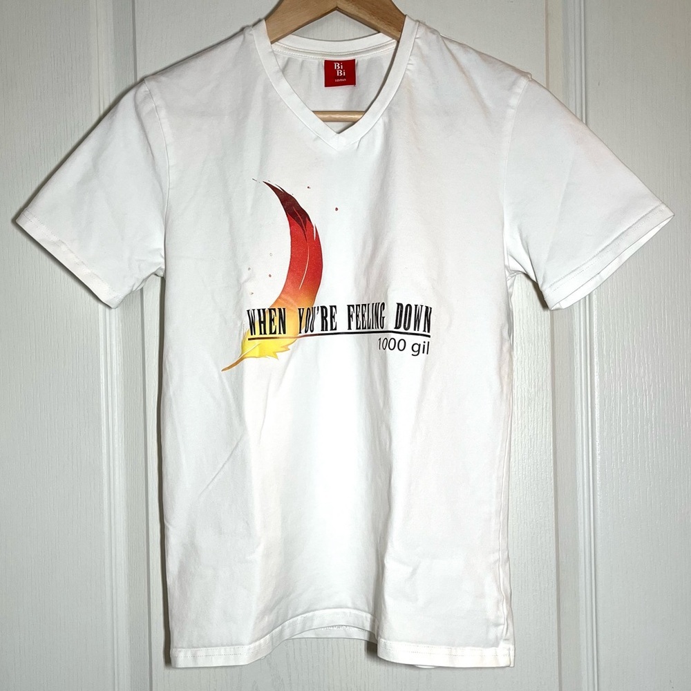 Bibisama Final Fantasy “When You’re Feeling Down” T-Shirt Anime Streetwear Sz S